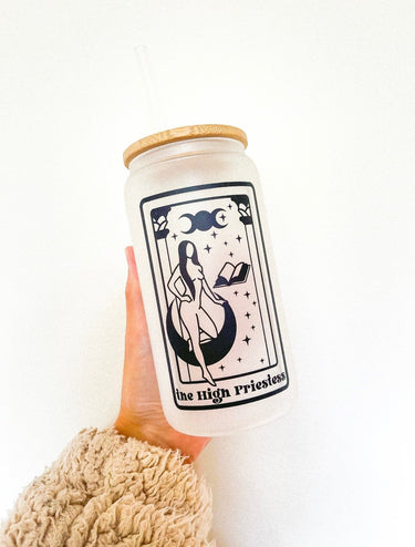 The High Priestess - Tarot Tumbler Halo Quartz